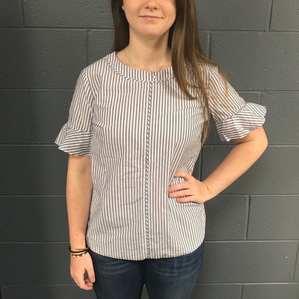 Banana Republic striped blouse from summer 2017!